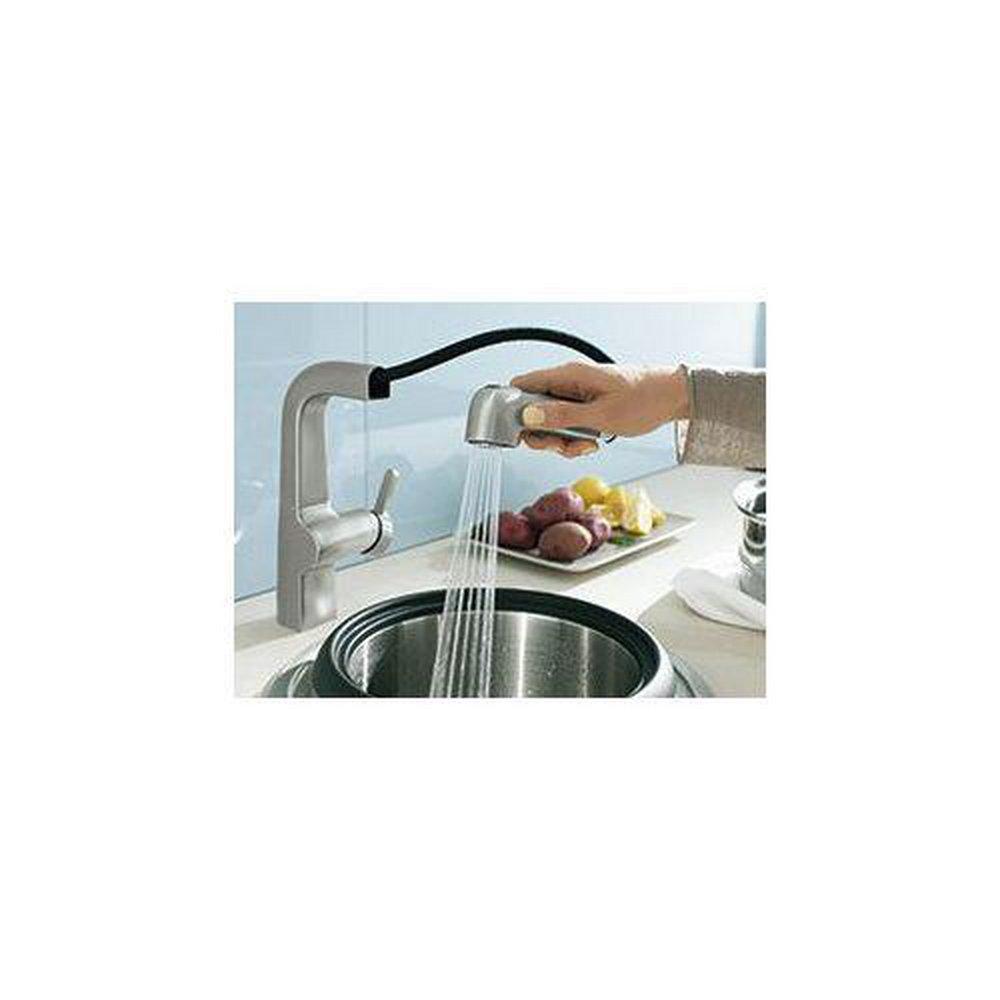 KOHLER Vibrant&reg; Stainless Single Handle Pull Out Kitchen Faucet 