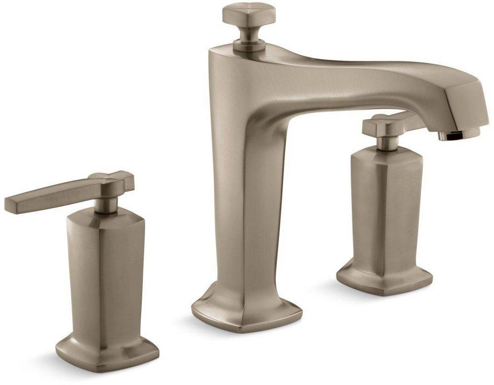 KOHLER Vibrant&reg; Brushed Bronze Two Handle Roman Tub Faucet 
