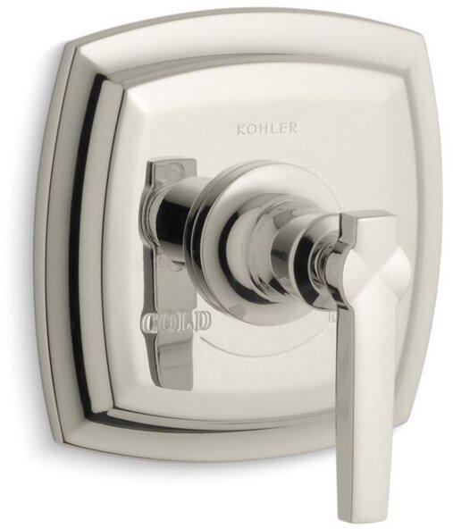 KOHLER Vibrant Polished Nickel Thermostatic Valve Trim with Lever Handle 