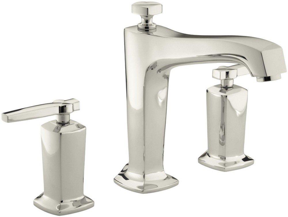 KOHLER Vibrant&reg; Polished Nickel Two Handle Roman Tub Faucet Trim Only 