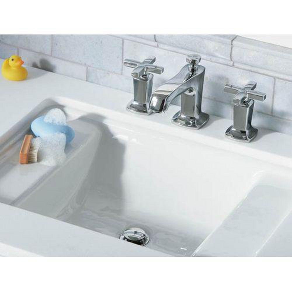 KOHLER Vibrant&reg; Polished Nickel Two Handle Widespread Bathroom Sink Faucet 