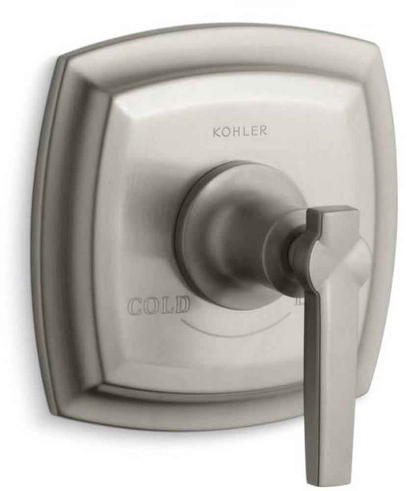 KOHLER Vibrant&reg; Brushed Nickel Thermostatic Valve Trim with Lever Handle 
