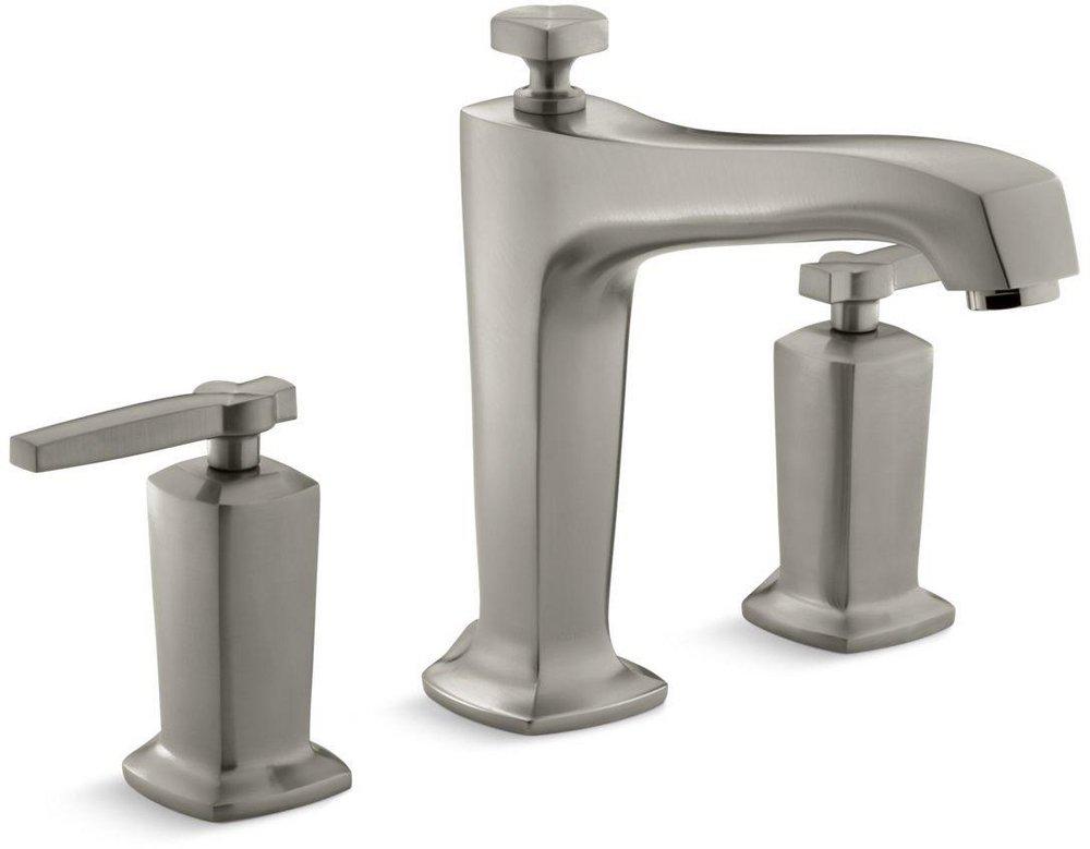 KOHLER Vibrant&reg; Brushed Nickel Two Handle Roman Tub Faucet Trim Only 