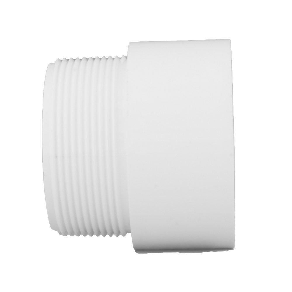 White PVC DWV Male Adapter 