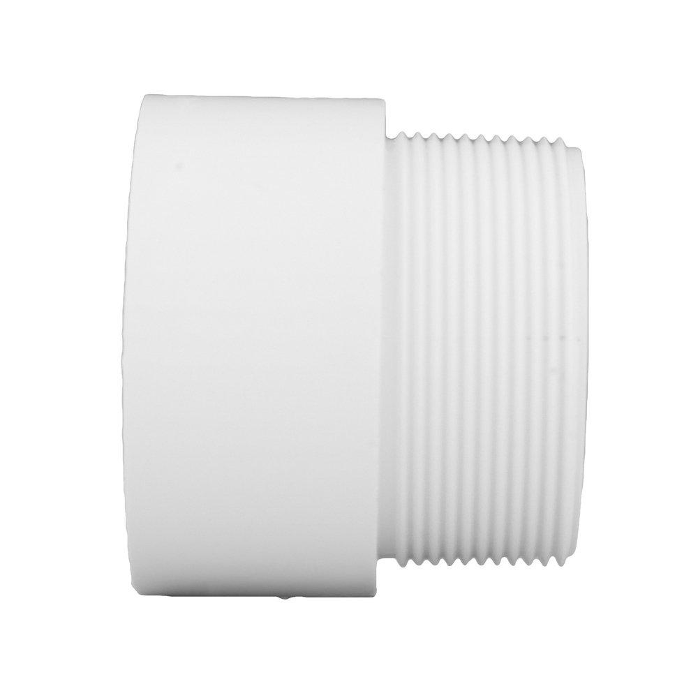 White PVC DWV Male Adapter 