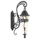 120W 2-Light 37 in. Outdoor Wall Sconce in Textured Matte Black