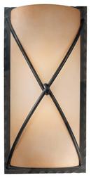 2-Light Wall Sconce in Aspen Bronze with Rust Scavo Glass Shade