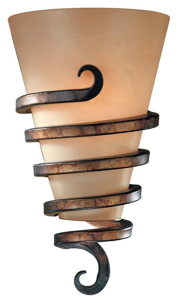 Minka Lavery Tofino Bronze&trade; 1-Light Wall Sconce with Marbre Grabar Glass Shade 
