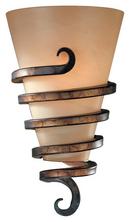 1-Light Wall Sconce in Tofino Bronze with Marbre Grabar Glass Shade