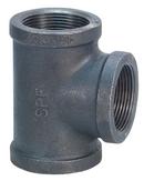 2 x 1-1/4 x 2 in. NPT Black Ductile Iron Tee