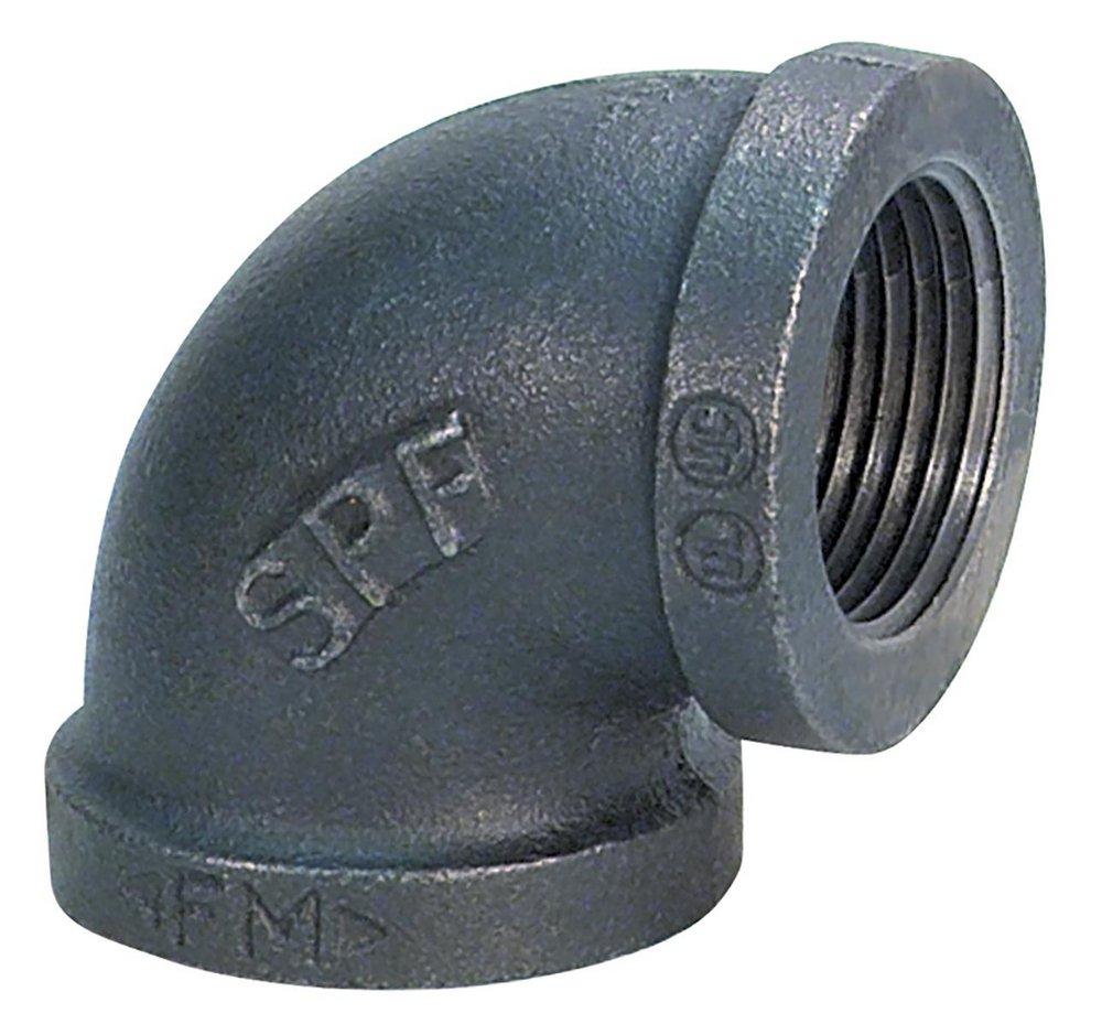 300# NPT Black Ductile Iron 90 Degree Elbow 