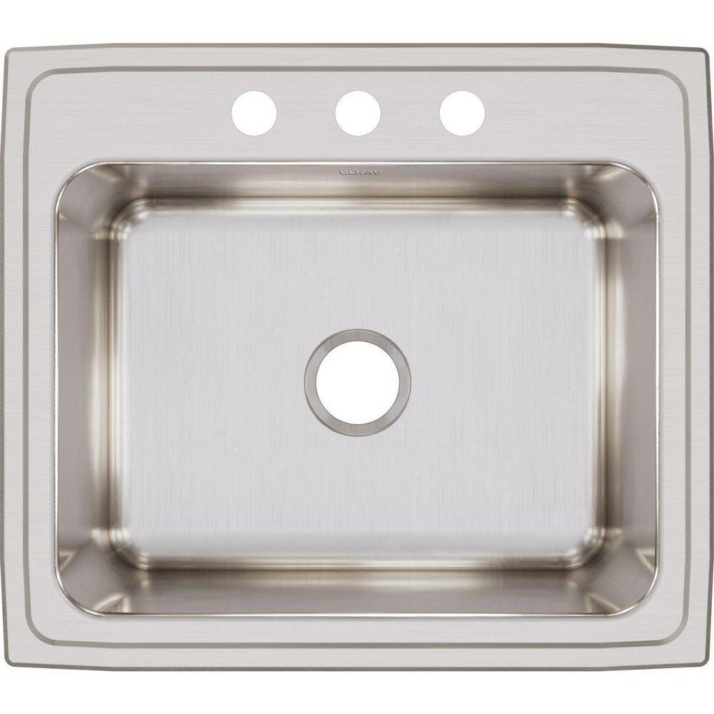 Elkay Lustrous Satin 25 x 22 in. Stainless Steel Single Bowl Drop-in Kitchen Sink in Lustrous Satin 