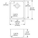 Elkay Lustrous Satin 25 x 22 in. Stainless Steel Single Bowl Drop-in Kitchen Sink in Lustrous Satin 