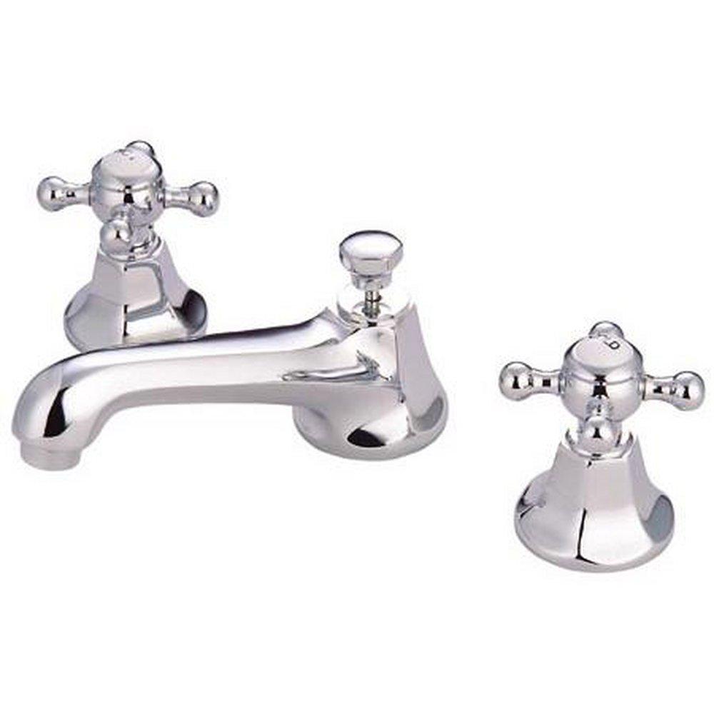 Kingston Brass Polished Chrome Two Handle Widespread Bathroom Sink Faucet 