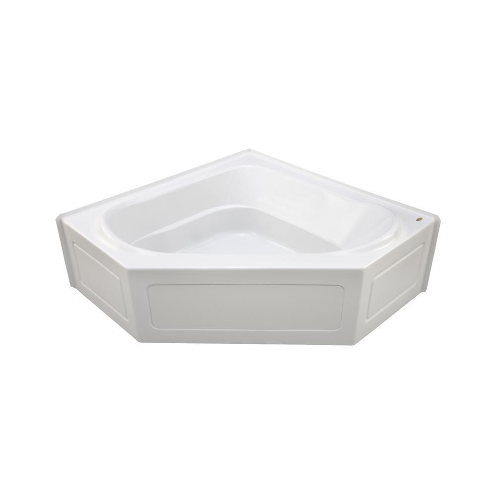 JACUZZI&reg; White 60 x 60 in. Soaker Corner Bathtub 