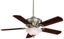 52 x 20 in. 5-Blade Ceiling Fan with Light in Brushed Nickel