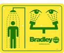 Bradley Corporation Yellow/Green Safety Sign 