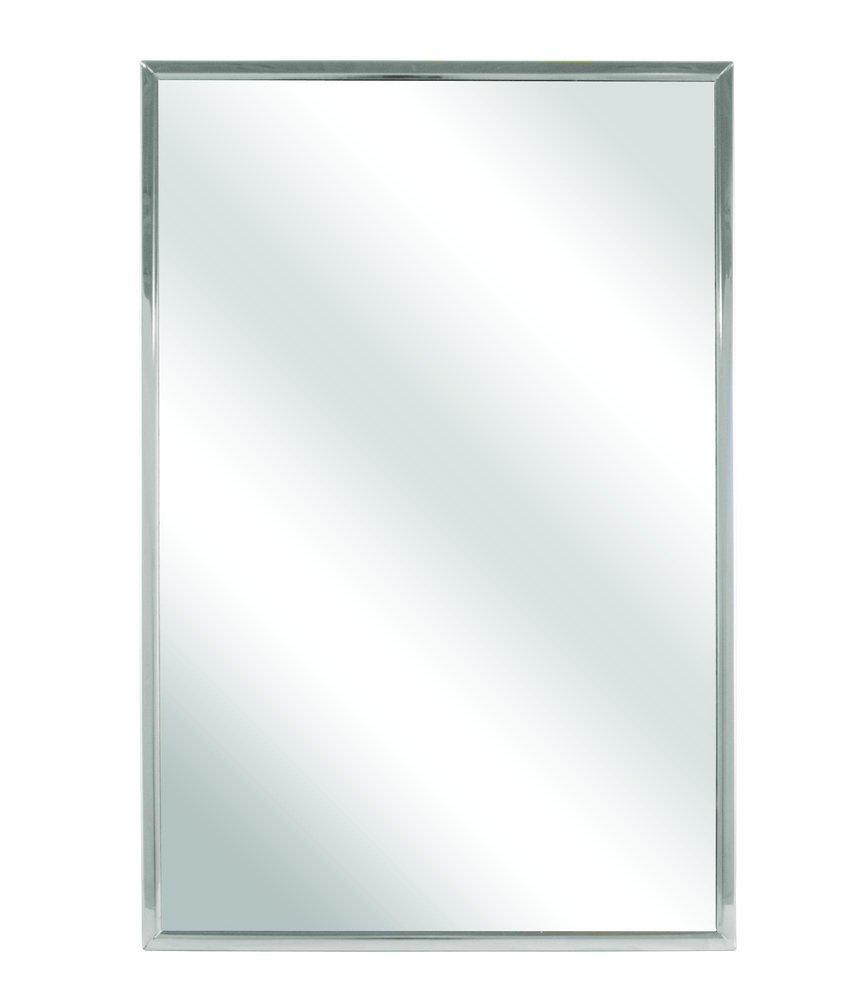 Bradley Corporation Bright Polish 18 in. Channel Frame Mirror 
