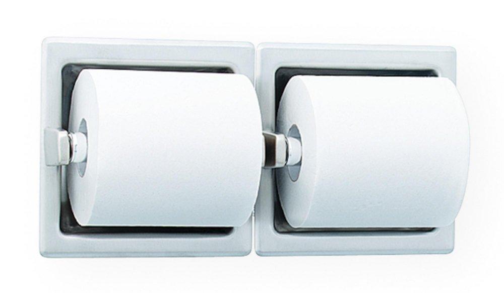 Bradley Corporation Satin Dual Recessed Closet Tissue Dispenser 