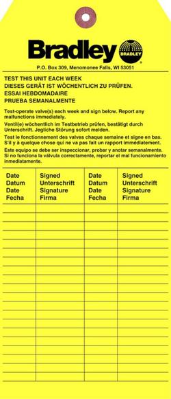 Emergency Inspection Tag