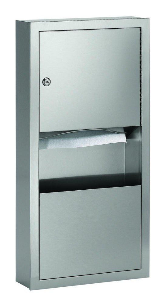 Bradley Corporation Satin Towel Dispenser or Waste Receptacle 