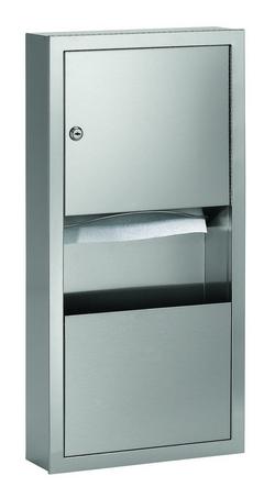 Towel Dispenser or Waste Receptacle in Satin