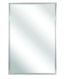 Framed Bathroom Mirror in Satin Stainless Steel