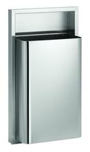 Bradley Corporation Satin 12 gal Stainless Steel Recessed Waste Receptacle for P10-569 Fastener Hook and Loop 