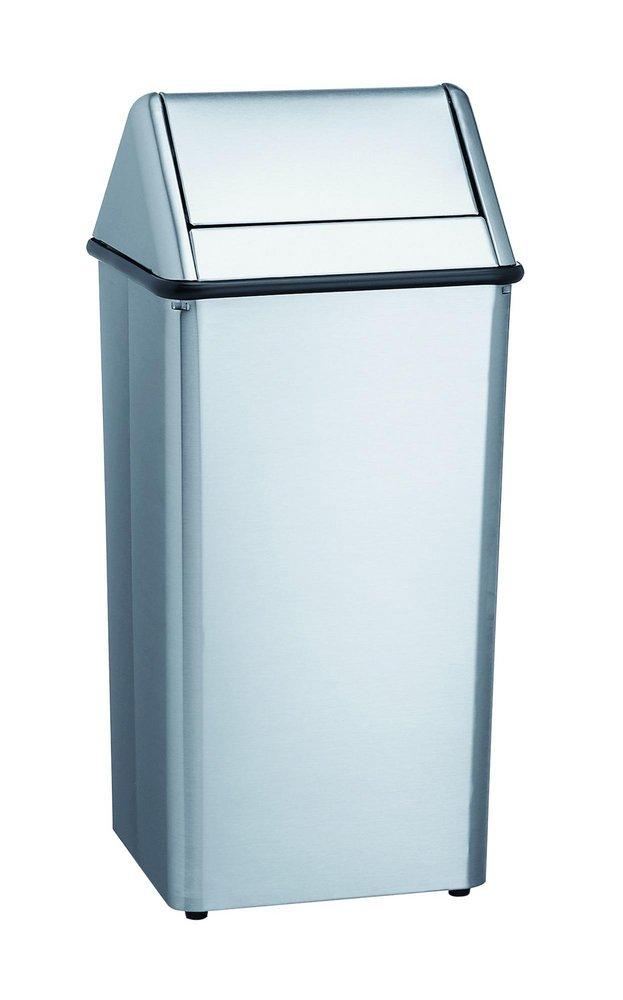 Bradley Corporation Satin 13 gal Stainless Steel Surface Mounted Covered Waste Receptacle 