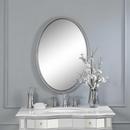 Uttermost Company Brushed Nickel 32 x 22 in. Oval Beveled Mirror 