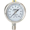 2-1/2 x 1/4 in. 0-160 psi ASME B40.100 Stainless Steel Filled Pressure Gauge in Silver