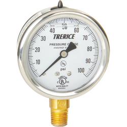 2-1/2 x 1/4 in. 0-60 psi Utility Liquid Filled Pressure Gauge