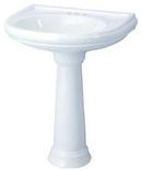 Faucet Centers Pedestal Lavatory in White