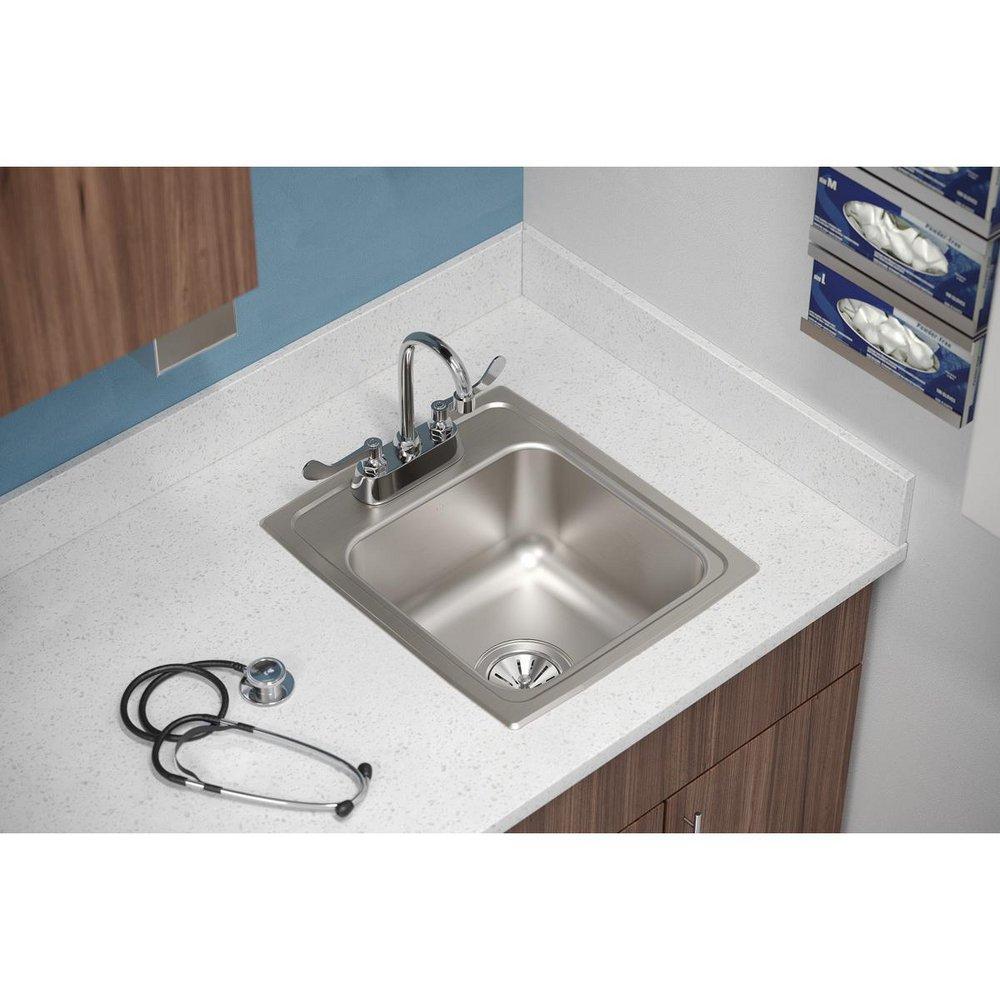 Elkay Lustrous Satin 15 x 17-1/2 in. Drop-in Stainless Steel Bar Sink in Lustertone 