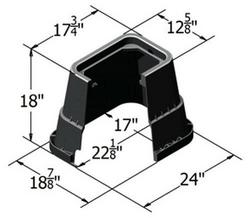18 in. Plastic Meter Box Body in Black