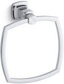 KOHLER Polished Chrome Square Closed Towel Ring 