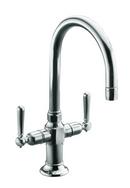 Two Lever Handle Bar Faucet in Polished Stainless