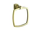 Square Closed Towel Ring in Vibrant French Gold