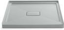 42 in. x 42 in. Shower Base with Center Drain in Ice™ Grey