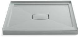 42 in. x 42 in. Shower Base with Center Drain in Ice&trade; Grey