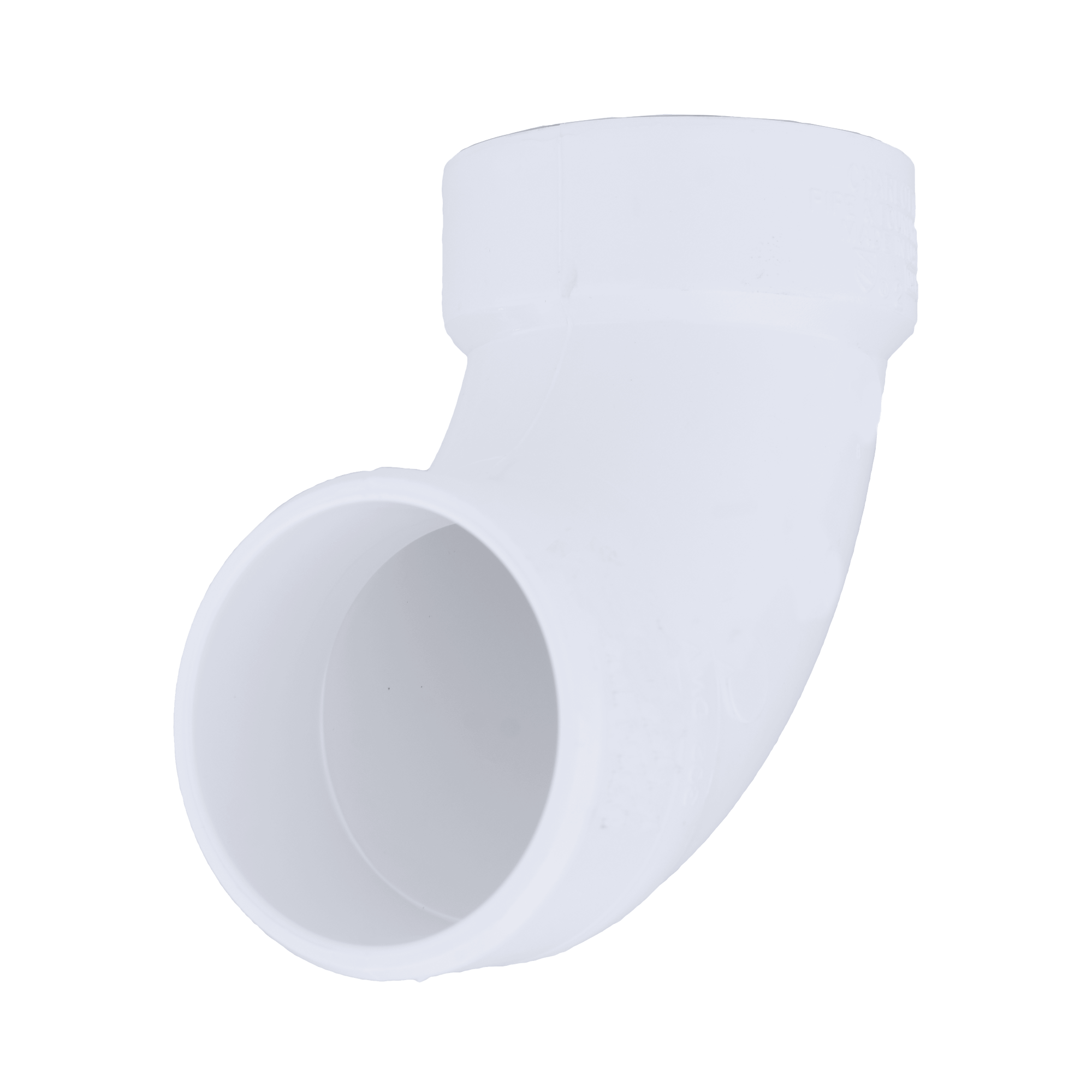 White Spigot x Hub 90 Degree PVC DWV Street Elbow 