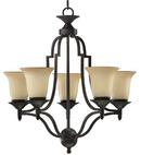 Quorum International Toasted Sienna 22-3/4 in. 60 W 5-Light Medium Chandelier 