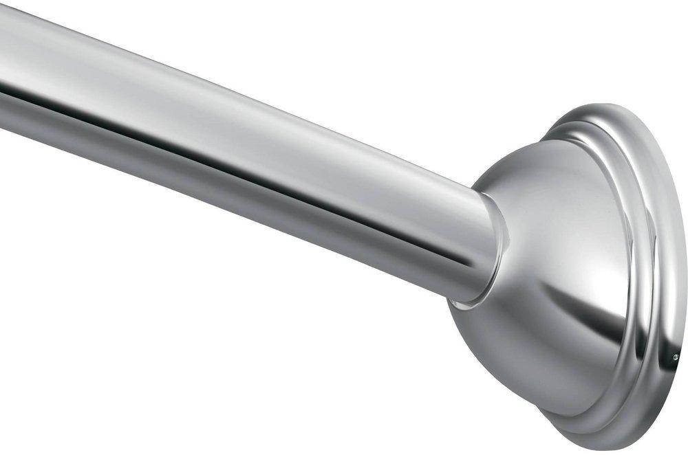 Moen Chrome Nickel 6 ft. Pivoting Curved Shower Rod 
