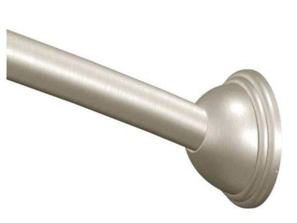 Moen Brushed Nickel 5 ft. Fixed Curved Shower Rod 