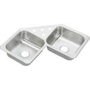 1-Hole 2-Bowl Self-rimming or Drop-in Kitchen Sink in Brushed Satin
