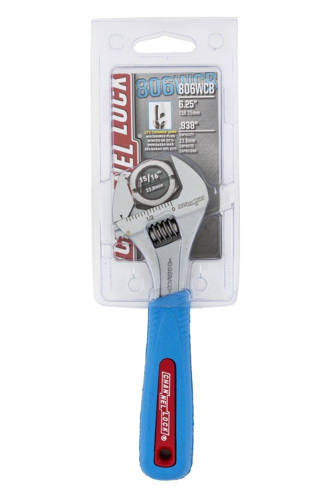 CHANNELLOCK&reg; Chrome Wide Top Mount Adjustable Wrench 