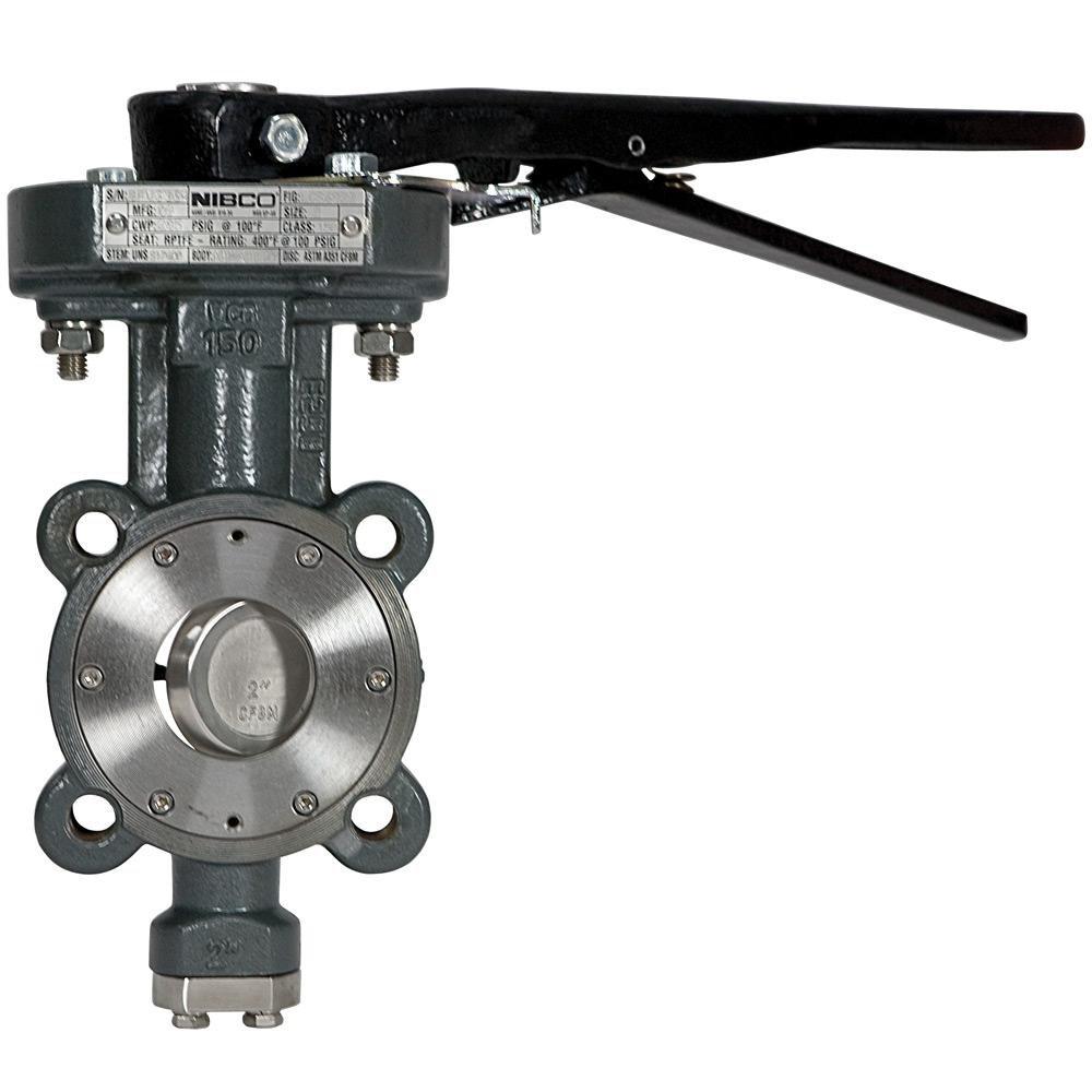 NIBCO Carbon Steel RPTFE Locking Lever Handle Butterfly Valve 