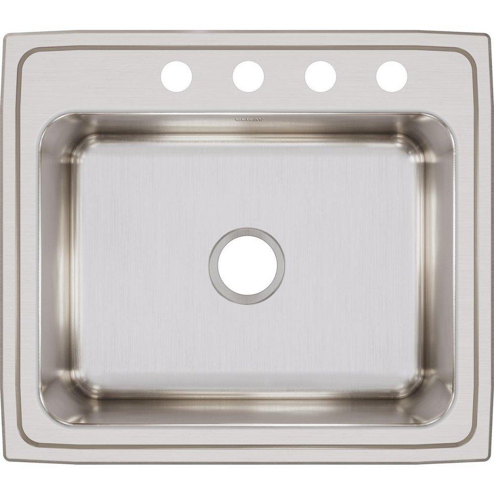 Elkay Lustrous Satin 25 x 22 in. Stainless Steel Single Bowl Drop-in Kitchen Sink in Lustrous Satin 