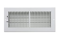 10 x 4 in. 2-Way Stamped Steel Ceiling & Sidewall Register in White - 1/3 in. Spaced Fins