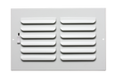 PROSELECT&reg; White 6 in. 1-Way Steel Curved Ceiling or Sidewall Register in White 